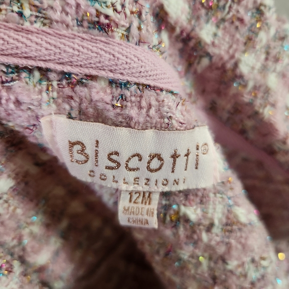 Biscotti Pink Tweed Pea Coat for Baby Girl - Picture 5 of 9